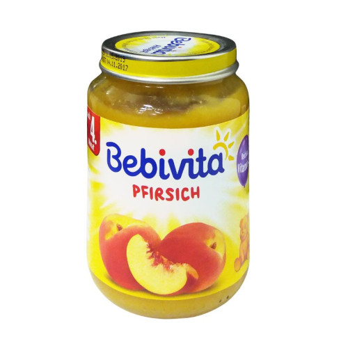 Bebivita Peach Puree from 4+ Months 6.7 oz (190 g) - 1691