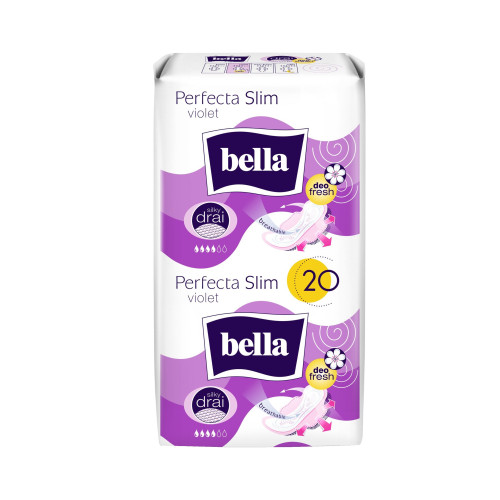 Bella Perfecta Slim Violet Ultra Thin Sanitary Pads with Wings 20 pcs