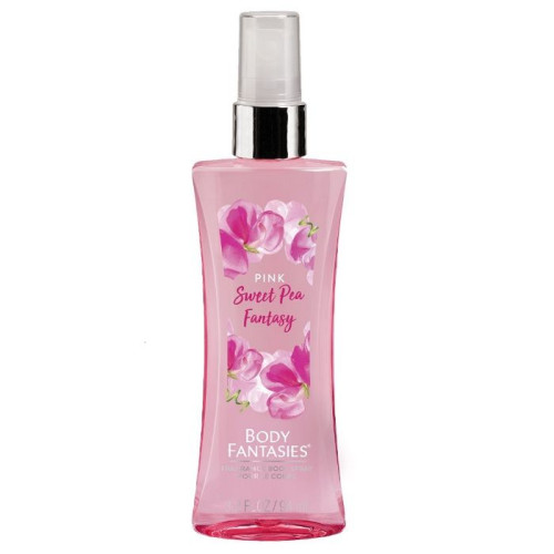 Body Fantasies Pink Sweet Pea Fantasy Perfume Body Spray with Floral Feminine Scent 3.18 fl oz (94 ml)