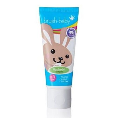 Brush Baby Toothpaste for Children Aged 0 to 3 Years Applemint 1.69 fl oz (50 ml)