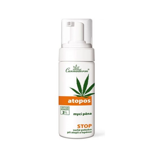Cannaderm Atopos Cleansing Foam for Dry and Sensitive Skin with Hemp 6.09 fl oz (180 ml)