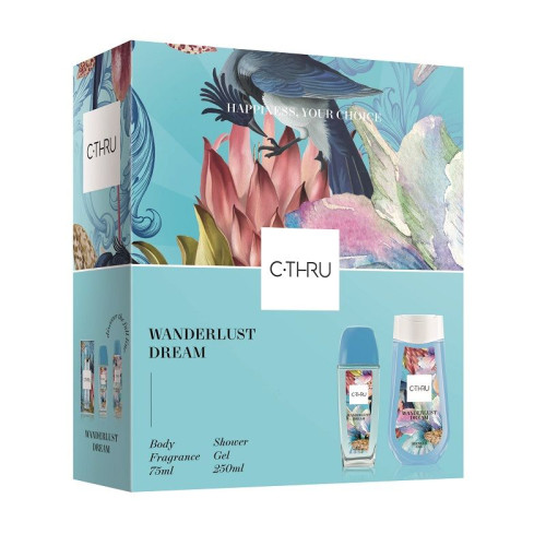 C-THRU Wanderlust Dream Promo Set for Women Perfume Body Spray and Shower Gel