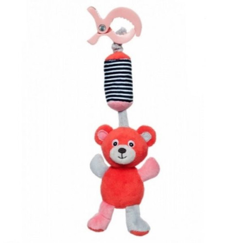 Canpol Babies Soft Toy with Rattle for Children 0+ Months Red