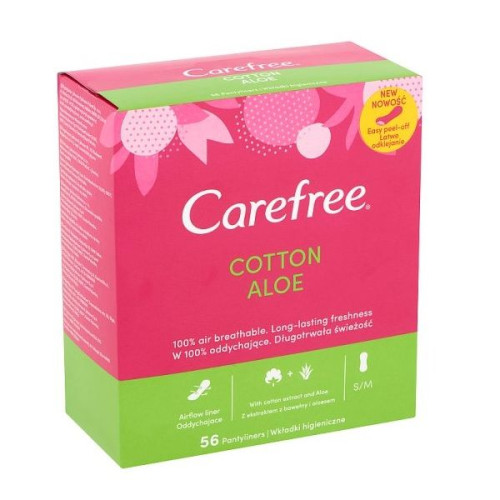 Carefree Aloe Normal Women's Daily Pads 56 pcs
