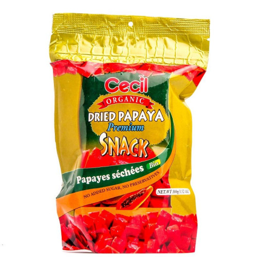 Cecil Snack Organic Dried Papaya 3.53 oz (100 g)