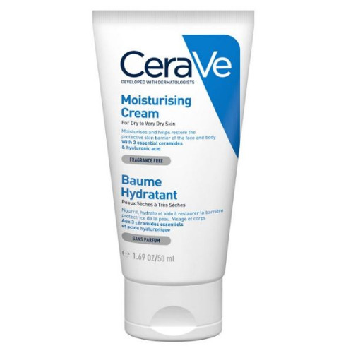 Cerave Moisturizing Cream for Dry and Very Dry Skin for Face and Body 1.69 fl oz (50 ml)