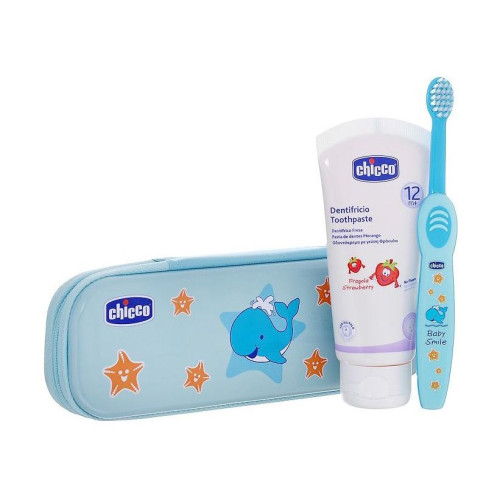 Chicco Teeth Cleaning Kit Blue for Children 12+ Months