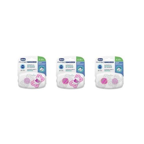 Chicco Physioforma Light Silicone Pacifier Pink for Children from 6 to 16 Months 2 pcs - 0361