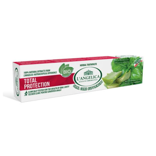 Langelica Organic Toothpaste for Total Protection with Basil and Green Coffee 2.54 fl oz (75 ml)