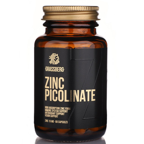 Grassberg Zinc Picolinate High Absorbtion 15mg 60 Capsules