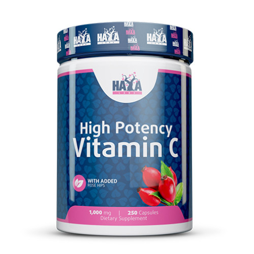 Haya Labs High Potency Vitamin C 1000 mg with Rose Hips 250 Capsules