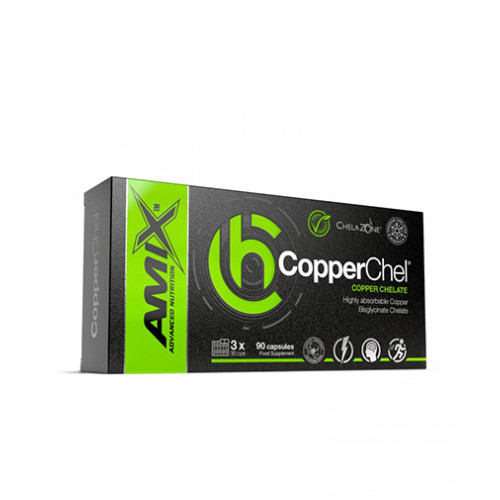 Amix Chelazone Copperchel Copper Bisglycinate Chelate 90 Vcaps