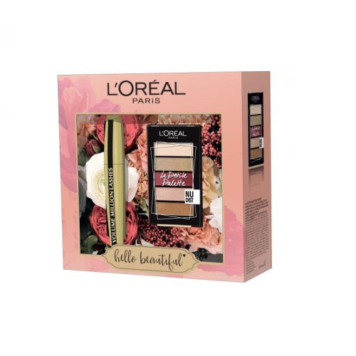 L'oreal Promo Set Hello Beautiful Volumizing Mascara and Eye Shadow Palette