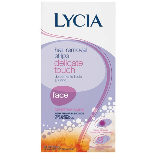 Lycia Depilatory Strips for Sensitive Skin Face 20 pcs