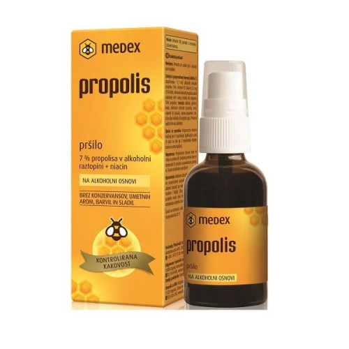 Medex Proapin Propolis Spray for Sore Throats 1.01 fl oz (30 ml)
