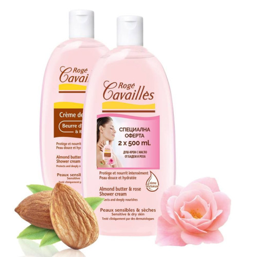 Roge Cavailles Promo Set Body Shower Cream with Rose and Almond Extract 84.54 fl oz (2500 ml)