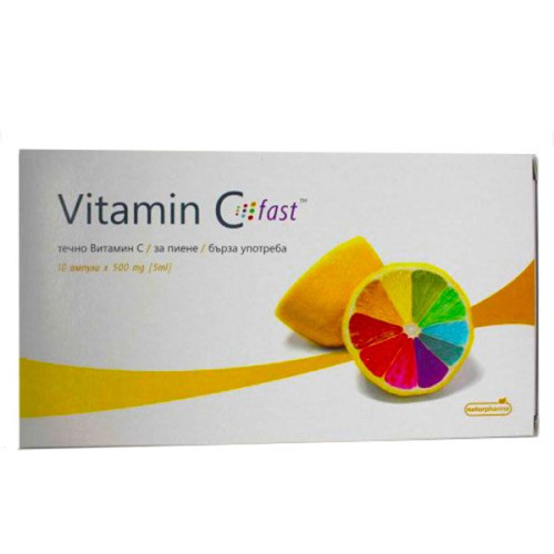 Naturpharma Vitamin C Fast 0.17 fl oz (5 ml) 10 Ampoules