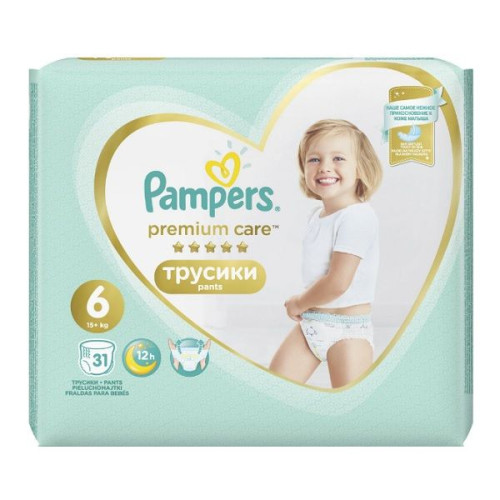 Pampers Premium Care 6 Diapers - Pants for Children 33+ lb (15+ kg) 31 pcs