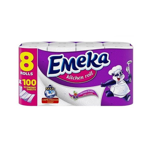 Emeka Wild Berries Triple-layer Kitchen Roll with Forest Fruit Scent 8 Rolls