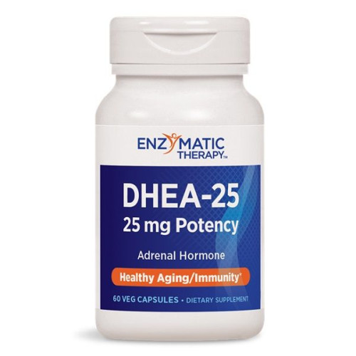 Enzymatic Therapy DHEA-25 for Fatigue and Cognitive Impairment 25 mg 60 Capsules