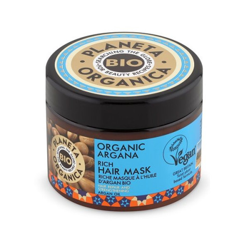 Planeta Organica Argana Hair Repair Mask with Organic Argan Oil 10.14 fl oz (300 ml)