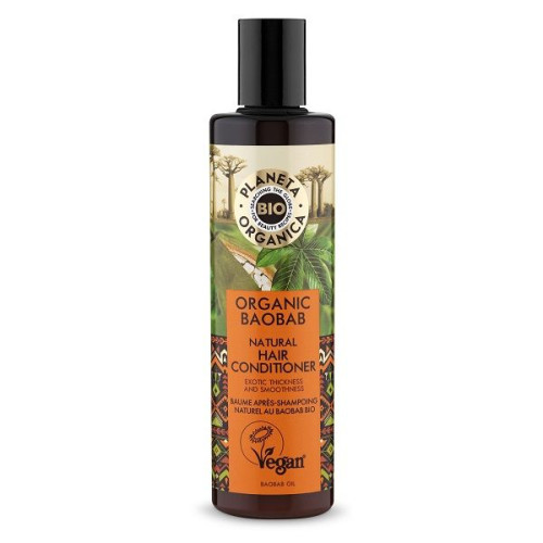 Planeta Organica Baobab Conditioner for Thick and Soft Hair with Organic Baobab Oil 9.47 fl oz (280 ml)