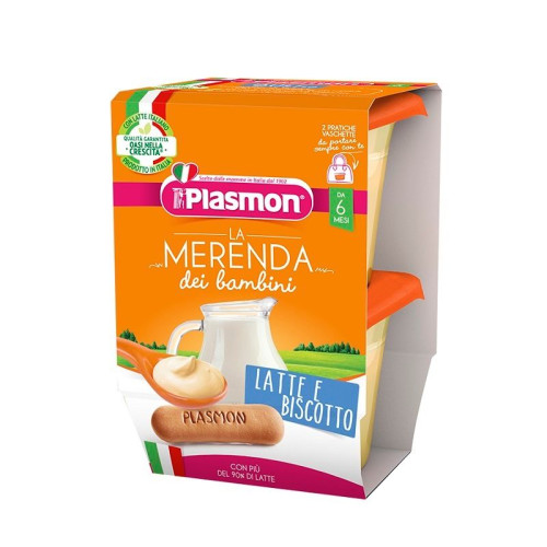 Plasmon Milk Dessert with Biscuits 2 4.23 oz (120 g)
