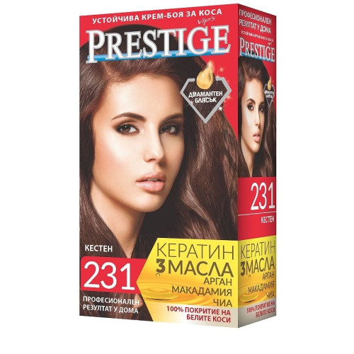 Prestige Long-Lasting Cream Hair Dye Color Chestnut 231