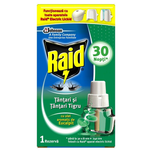 Raid Liquid Refill for Electric Mosquito Repellent with Eucalyptus 0.71 fl oz (21 ml)