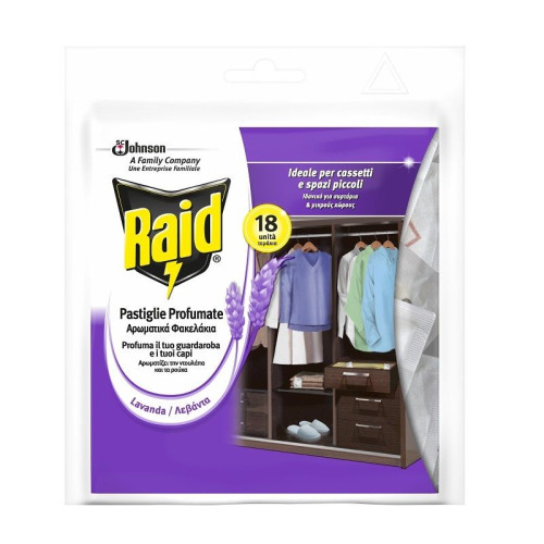 Raid Tablete Anti-Molii Moth Tablets with Lavender Scent 18 pcs