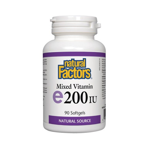 Natural Factors Vitamin E Powerful Antioxidant to Support the Body 200 i.u 90 Capsules
