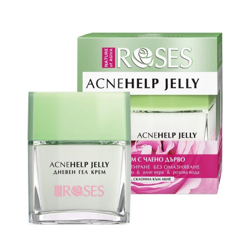 Nature of Agiva Roses Acnehelp Day Gel Cream with Tea Tree for Combination Skin Prone Acne 1.69 fl oz (50 ml)
