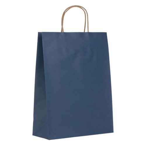 Elite Gift Paper Bag - Blue Stripes Small