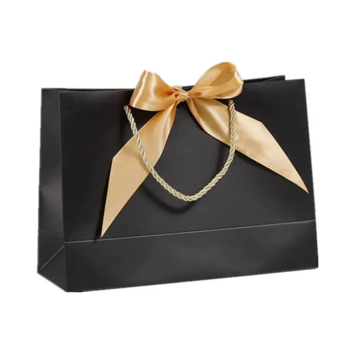 Elite Gift Paper Bag - Gold Ribbon Medium