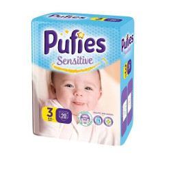 Pufies Art Dry Artistic Diapers 3 Midi M for Babies and Children 8.8-19.8 lb (4-9 kg) 20 pcs
