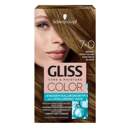 Gliss Color Permanent Hair Color 7-0 Dark Beige Blonde
