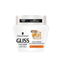 Gliss Total Repair Restorative Mask for Dry and Damaged Hair 10.14 fl oz (300 ml)