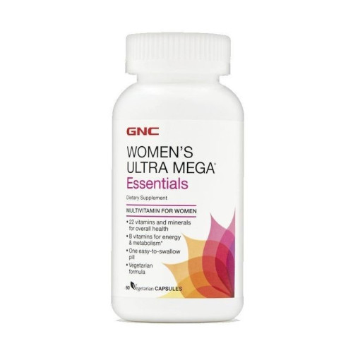 GNC Women's Ultra Mega Essentials Essential Vitamins and Minerals for Women 60 Capsules