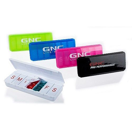 GNC Pill Organizer with 7 Compartments 1 pc