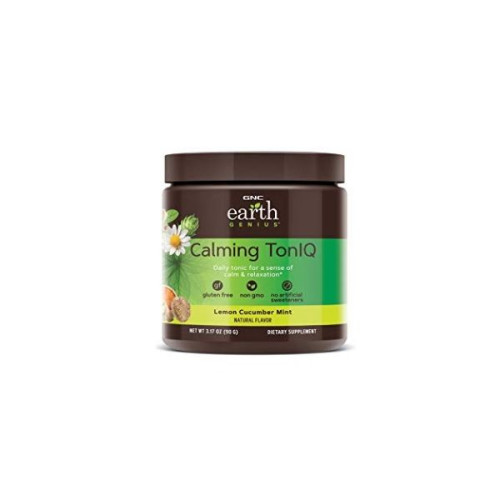 GNC Earth Genius Calming Toniq for Severe Stress and Fatigue with Lemon Cucumber and Mint Flavor 3.17 oz (90 g)