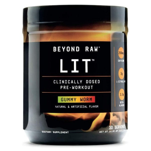 Beyond Raw Lit Pre-Workout Nutritional Supplement with Jelly Bean Flavor 14.56 oz (412.8 g)