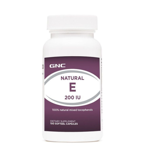GNC Natural Vitamin E Natural Vitamin E 200 i.u. Powerful Antioxidant 100 Softgel Capsules