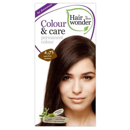 Hairwonder Color and Care Permanent Ammonia-Free Hair Dye Color 4.03 Mocha Chestnut