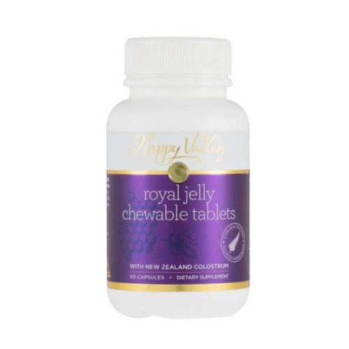 Happy Valley Chewable Tablets with Royal Jelly and New Zealand Colostrum 60 Capsules