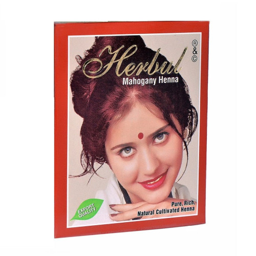 Herbul Indian Henna for Hair Mahogany Color 1 pc
