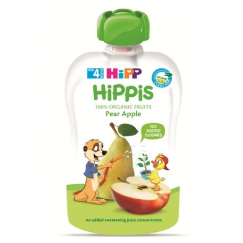 Hipp Organic Happy Fruit Snack with Pears and Apples for Children 4+ Months 3.53 oz (100 g)