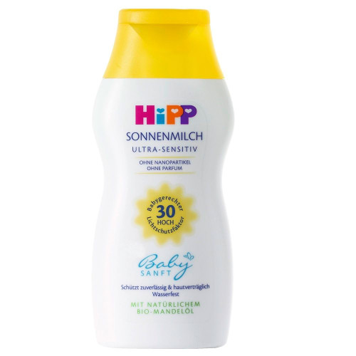 Hipp Baby Sanft Waterproof Sunscreen Milk for Babies with Sensitive Skin SPF 30 6.76 fl oz (200 ml)