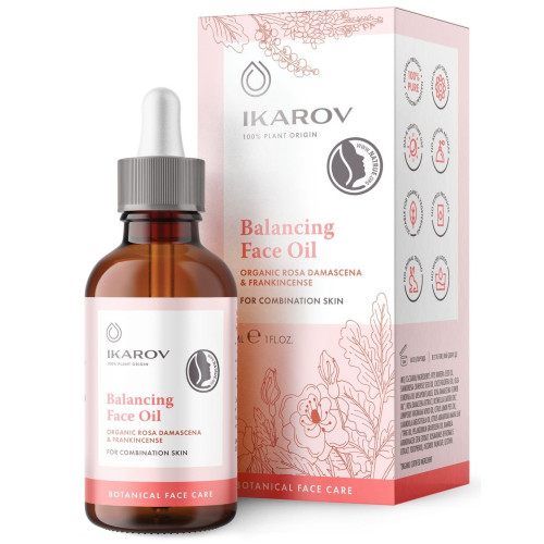 Ikarov 100% Natural Face Oil for Combination Skin for Day and Night 1.01 fl oz (30 ml)