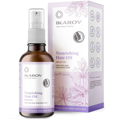 Ikarov Intensely Nourishing Hair Oil with Argan for a Healthy Scalp 3.38 fl oz (100 ml)