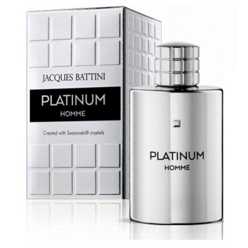 Jacques Battini Swarovski Platinum Eau De Toilette for Men 3.38 fl oz (100 ml)